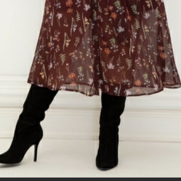 Eloquii Elements Midi Floral Shirt Dress - Picture 3 of 3